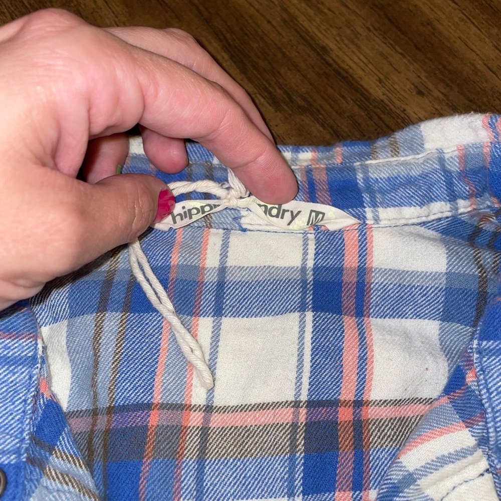 Jr flannel long sleeve button down